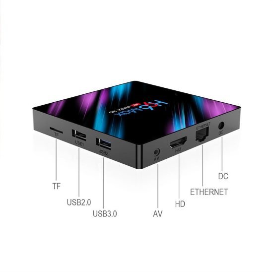 H96 Max 4K 8K UHD Android 9.0 IPTV Box 4 GB RAM 32 GB Internminne - Bild 3